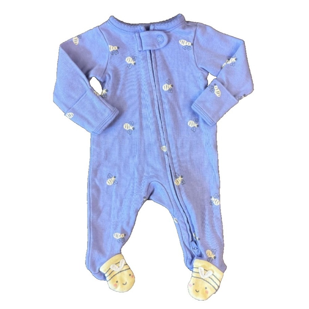 Child Of‎ Mine Baby Girl Preemie Sleeper Bumble Bee Outfit Footie Reborn Doll